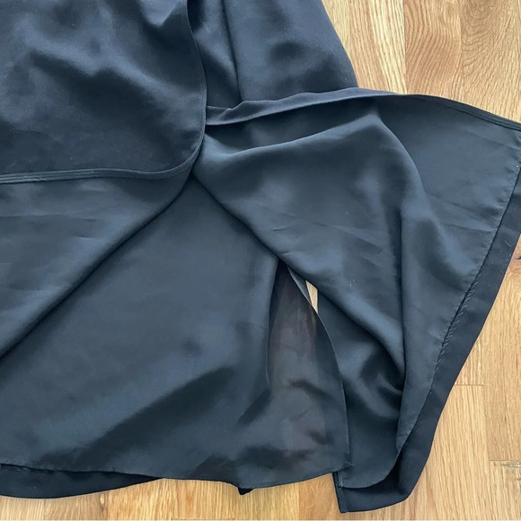 Wilfred Aritzia Astere Midi Black Sleeveless Tank Wrap Dress Size XS - Picture 4 of 6